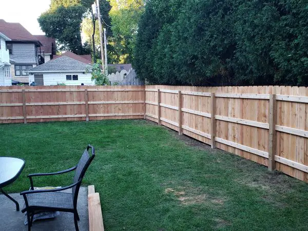 cedar picket fence